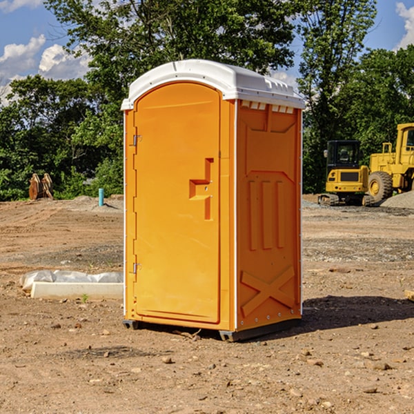 how often are the portable restrooms cleaned and serviced during a rental period in Southampton